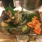寿司辰 - サザエ、赤貝