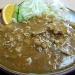 大吉 - カレー焼き肉。お皿からこぼれそう　2017.2