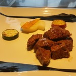 Teppanyaki Keyaki - 「オーストラリア産牛フィレ肉 80g」「スーパーフードの焼き野菜」