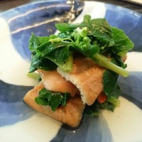 青草窠 - 花山葵　煮穴子　赤貝の煮浸し
　穴子脂がのっています(^^ )