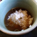 つちや食事処 - 【2017.2.4(土)】残ったご飯にスープを入れて食べる
