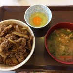 すき家 - メガ牛丼＆豚汁たまごセット