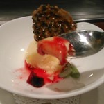 車屋 - [料理] ゆずのジェラート（Blueberryソース) ②