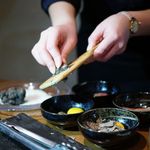 生粋 - ザブトンのトリュフかけ（卵黄＆ご飯）