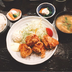 定食あさひ - つくば鶏のからあげ定食（850円）【平成28年11月26日撮影】