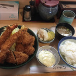 とんかつ春 - エビヒレミックス・1650円