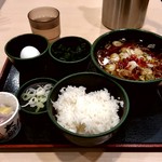 ゆで太郎 - 納豆（温そば、生卵チョイス）360円 + わかめ（無料クーポン利用）