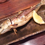 貝と魚と炭び シェルまる - イワシの炭火刺（７３０円）写真だと分りにくいんですが、巨大です