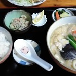 こつこつ庵 - 少しピンぼけです。本日のお昼ご飯。