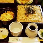 ちくあん - ざるそばと親子丼（小）