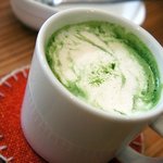 カフェ・ド・ロッソ - プラス200円で“ホット抹茶オレ”。