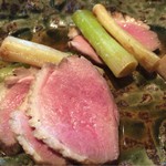 根津 釜竹 - 鴨+ネギ（カモネギ）でマイウー！