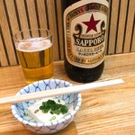 金田 - 瓶ビール大とお通し