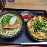 うみちか食堂 - 親子丼(小)・小そばセット 750円