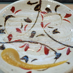 寿司栄 - 穴子の稚魚（ノレソレ）酢味噌を添えて