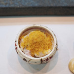 寿司栄 - とらふぐの白子にからすみを削って