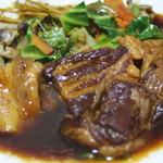 レストラン山崎 - 長谷川自然牧場産豚肉のシノワ風