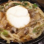 手打ちそば八轟 - 鍋の残りでうどんをやってもらいました