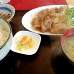 Shunsen Kana Kaya - 生姜焼き定食 860円＋税