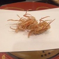 割烹 天ぷら 三太郎 - 巻き海老の頭