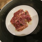 個室焼肉匠 - 豊後牛ハラミ。