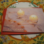 ラ・クロッシュ - クリスマスメニューのカードが置かれてたねん♪