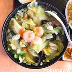 福満苑 - 2017年（平成29年）2月　海鮮湯麺　かなり量が多い！