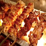 Sengyo Yakitori Sakasu - 手刺しの地鶏串(大山)150円／串２０種以上