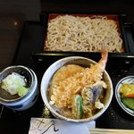 鴨立庵 - 蕎麦とミニ天丼セット 1,050円