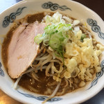 麺屋　史 - 限定麺「豚臭い 背脂煮干し」