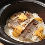 もちづき - カマスと鮑と雲丹の釜飯