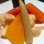 自家製浅漬けピクルス！絶対オーダーしてみてください。