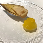 ウシマル - タケノコ、黄卵の生ハム