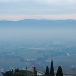 Hotel Giotto Assisi - 朝もやがかかって・・