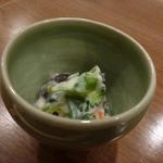 申虎 - 野菜の鱈の白子で和え
