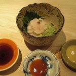 くろぎ - 山葵醤油、梅肉、酢味噌のお好みで