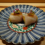 寿しの吉乃 - 2017.01 五島列島産スズキの放血神経締め、なす