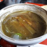 手打そば千花庵 - 鴨ざる蕎麦の鴨汁