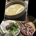 うを伊食堂 - しし鍋4人前。白みそ仕立てのお出汁で頂ます☆