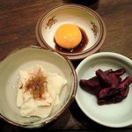 炭膳 茅心 - 炭膳 茅心 ＠茅場町 やきとり串焼定食に付く小鉢