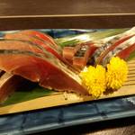 十割蕎麦みかあさ - 〆鯖。