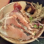 味処 むさし野 - 季節のごはん（鰆のたたき・姫サザエ・風呂吹き大根・タコ飯）