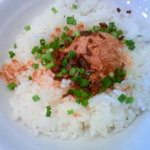 クロガツオツケメン クロガツオソバMAX BET - 温玉ライス（150円）