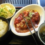焼肉園 花牛 - 大盛り焼き肉ランチ 1380円