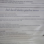 Beachhouse at the Moana - コースメニュー