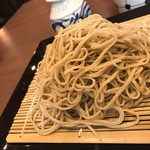 Soba Ozaki - 細めのカット。この日は福井県の蕎麦粉でした。