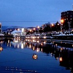 澤の露本舗 - 小樽運河クルーズ⑤；下船時に．漸く"ナイト"な風情になりました(^^;) @2017/02/04