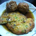 上田温酒場 - ひら天とやさいボール