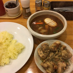 タージマハール - 野菜カレー辛口大がけ＋ハッサン:1,420円