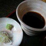 そばの華 - 薬味とおつゆ